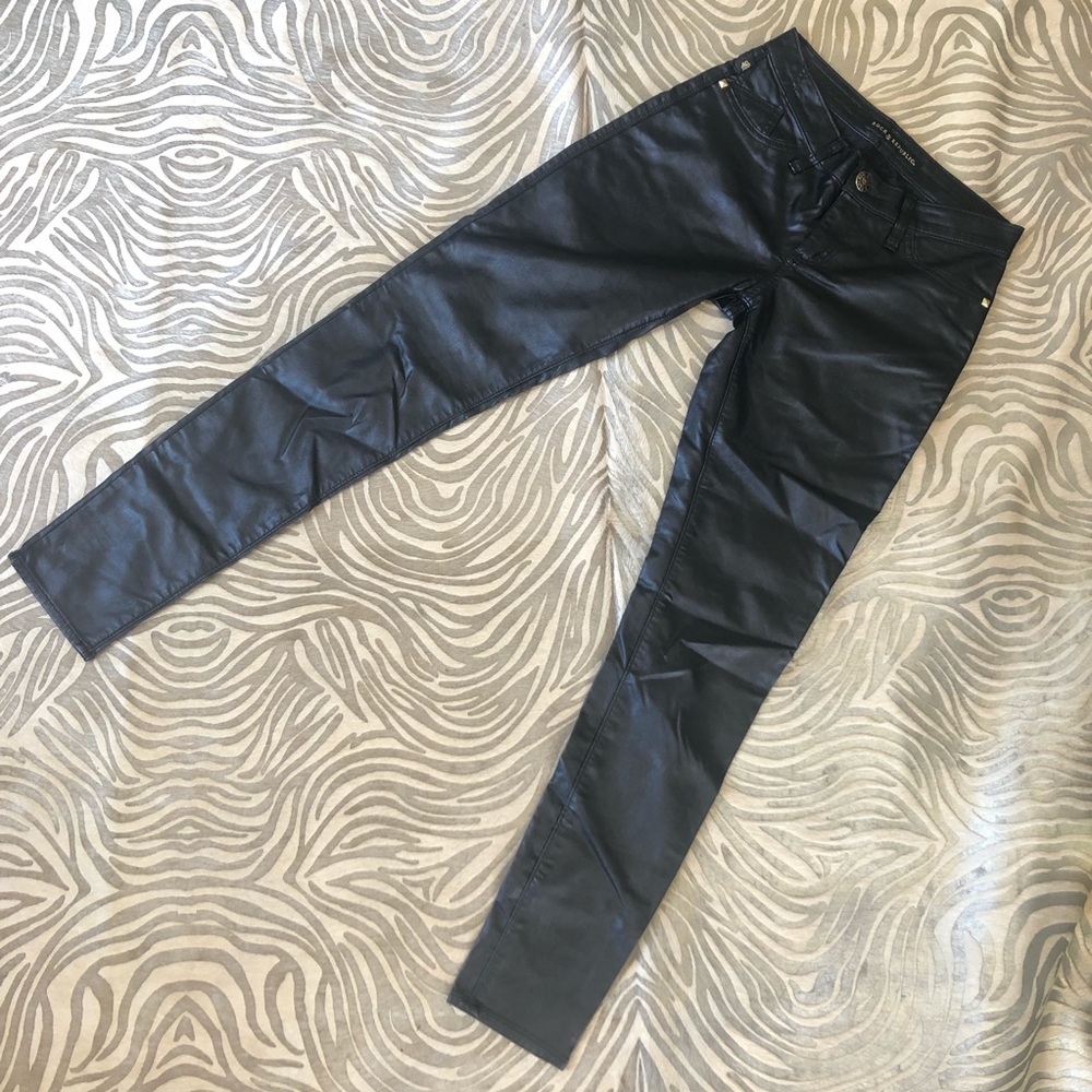 Rock & Republic Faux Leather Skinny Jeans